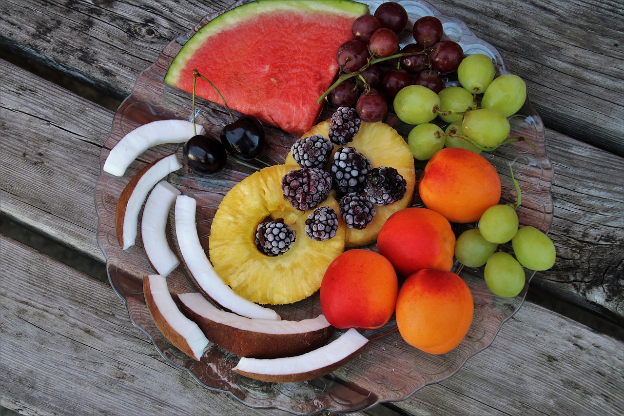 Combinación saludable y creativa Dieta Mediterranea fusión tropical